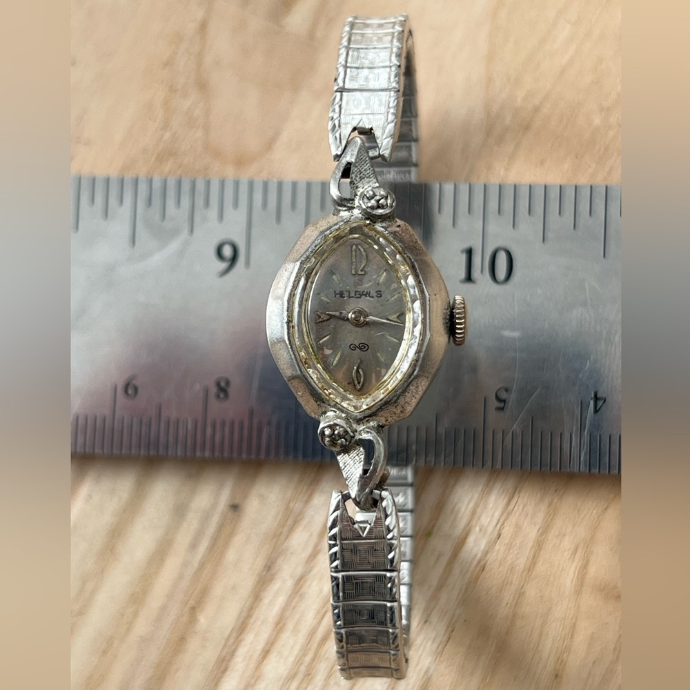 Helbros Rare Vintage Mechanical Ladies Watch Stainless Stretch Bracelet Case - Picture 3 of 13